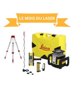 Pack guidage laser Leica double pente CLX700 avec cellule LMR360, report cabine LMD360, trépied et mire