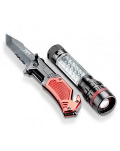 Set couteau de sécurité et lampe de poche LED X-822 PROMAC JET TOOLS
