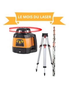 Niveau laser rotatif GEOFENNEL FL100HA Junior en pack avec trépied et mire alu 4m