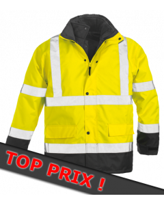 Parka de chantier fluorescent 3 en 1