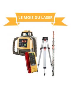 Niveau laser rotatif TOPCON RLH4C en pack avec trépied mire et cellule LSB10