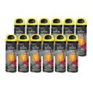 Bombe de peinture fluo TP jaune par lot de 12