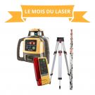Niveau laser rotatif TOPCON RLH4C en pack avec trépied mire et cellule LSB10