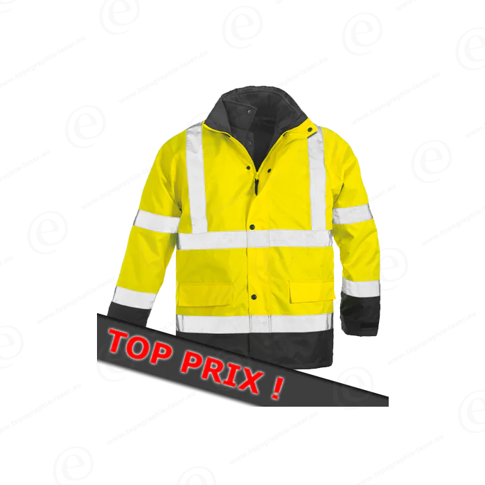 Parka de chantier fluorescent 3 en 1