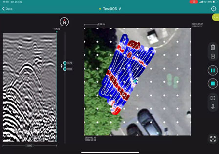 Radar de sol GS8000 visualisation 3D et 2D 